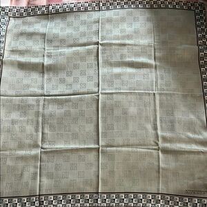 Givenchy Monsieur Green Logo Pattern Cotton Handkerchief/Scarf